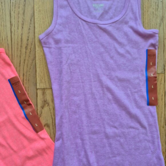 NWT Mossimo Supply Co. Set of 2 Target Ribbed Tank Tops Women's Large - Picture 4 of 11